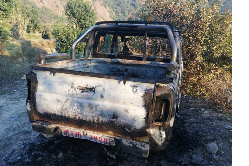 Image result for रावाबेँसी गाउँपालिका प्रमुखको गाडीमा आगजनी